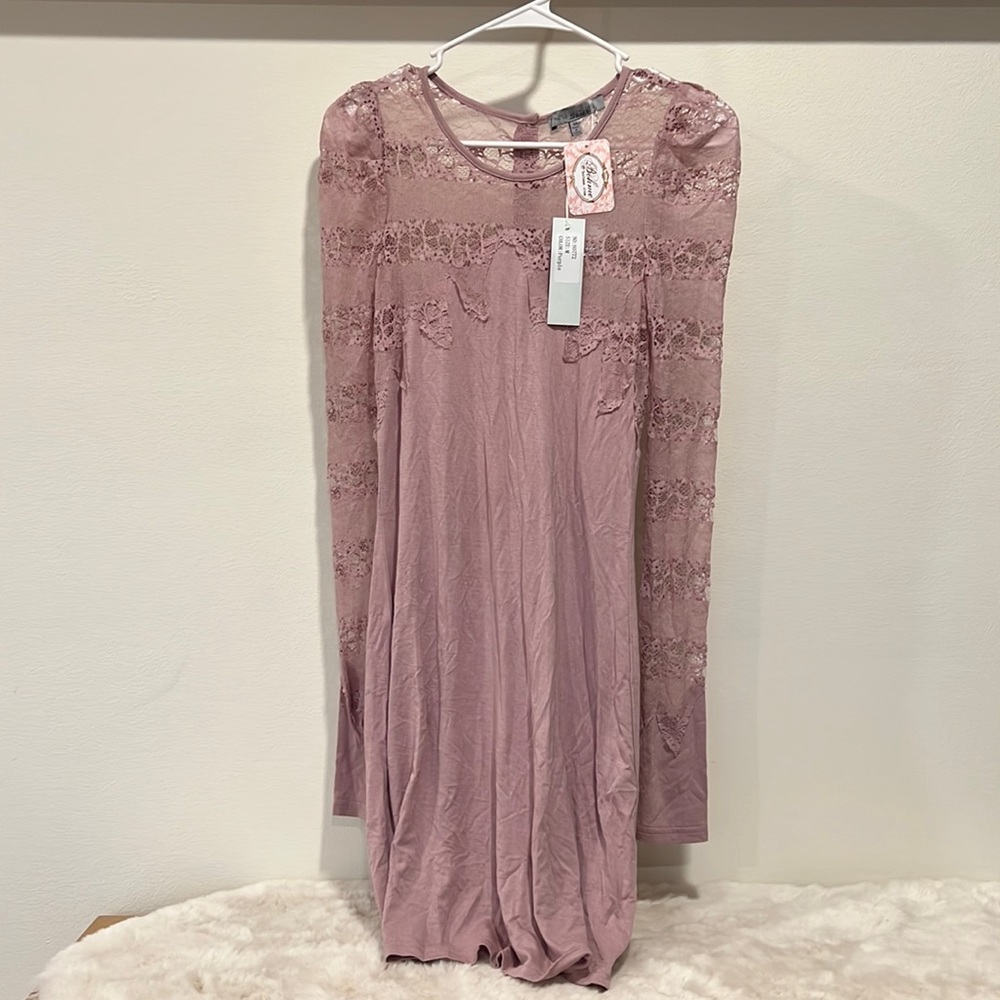 Bohme Lilac Lace Dress Tunic
